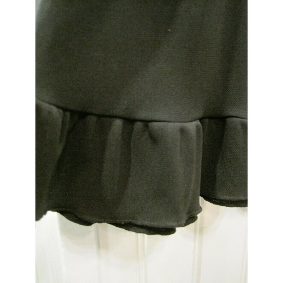 DKNY Black Skirt sz Petite M Ruffle Stretch Knit - Picture 2 of 3